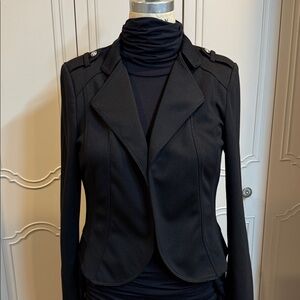 White House Black Market Classic Black Military style Blazer